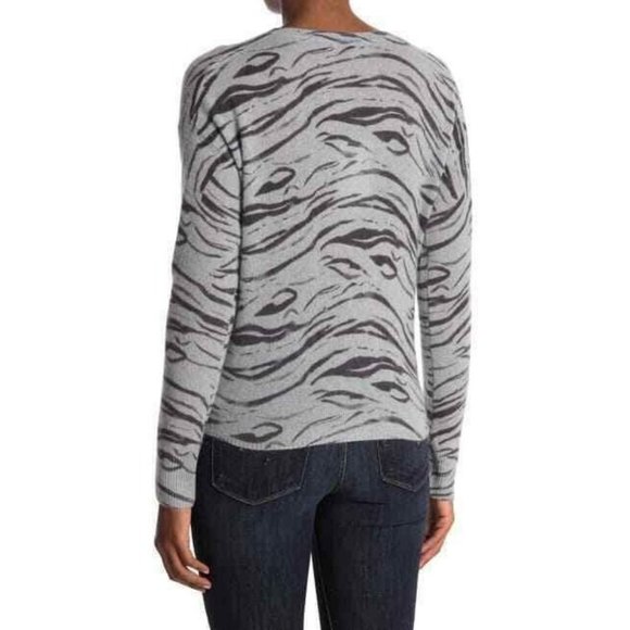 360 Cashmere Tie Front Pullover Cashmere Sweater - Picture 3 of 6